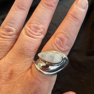 Silver adjustable ring